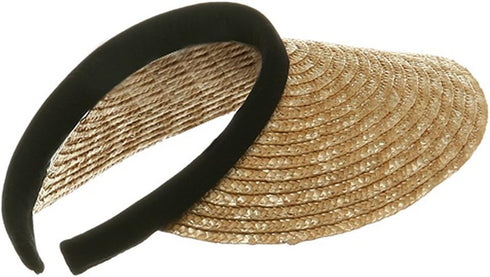 MG Ladies Sewn Braid Wheat Straw Clip-On Visor (Natural)...