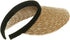 MG Ladies Sewn Braid Wheat Straw Clip-On Visor (Natural)...