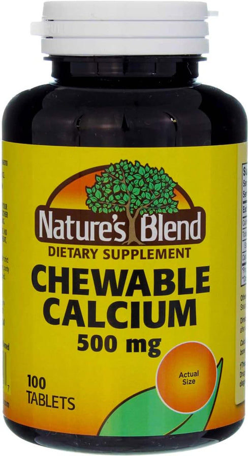 Nature's Blend Calcium Chewable Bavarian Cream 500 mg 100 Tabs...