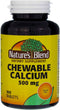 Nature's Blend Calcium Chewable Bavarian Cream 500 mg 100 Tabs...