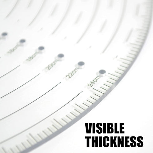 UPTTHOW 10" Round Center Finder Compass Clear Acrylic for Drawing Circles on fabric, wood, poster board, plastic, metal, glass, composites also fo...