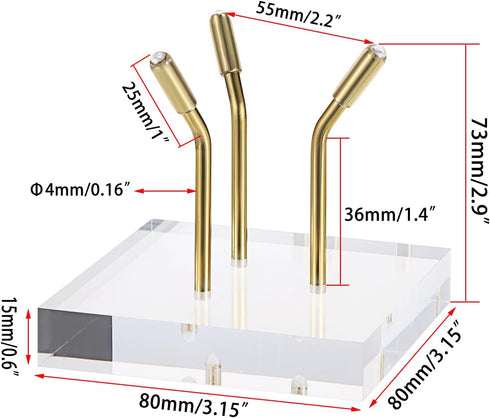 Hipiwe Gold Metal Arm Display Stand Easel with Acrylic Base Decorative Display Easel Holder for Sphere Crystal Ball Eggs Mineral Geodes Rock Seash...
