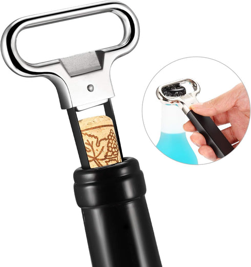 Ah-So Wine Opener Corkscrew Wine Bottle Opener Two-Prong Cork Puller...