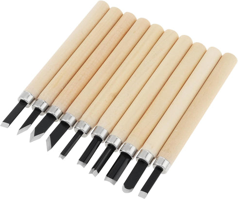 OriGlam 10pcs Professional Wood Carving Chisel Set, Carbon Steel Wood Carving Tools, Woodworking Chisels Wood Chisel Kits, Power Grip Carving Tool...