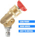 Pressure Washer Pivoting Coupler with 5 Angle,180 Degree Rotation Gutter Cleaner Attachment,1/4 Inch Quick Pivoting Coupler for Pressure Washer Ti...