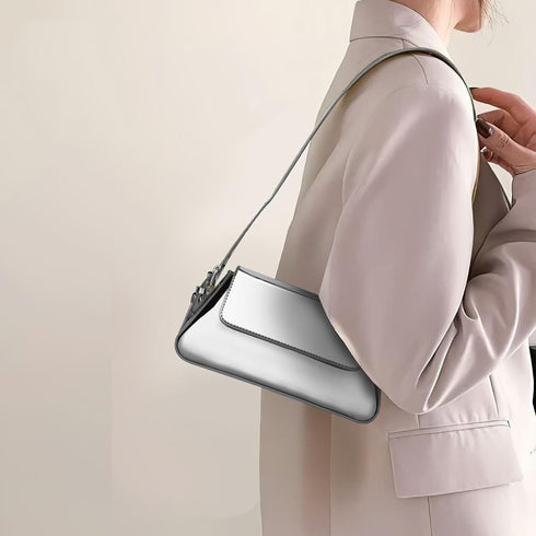 Silver Purse, Evening Silver Bag for Women Y2k Hobo Bag Small Tote Handbag Metallic Satchel Bag Cute Clutch Purses...