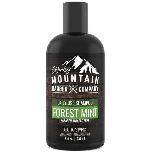 Rocky Mountain Barber Company Men's Shampoo - Tea Tree Oil, Peppermint & Eucalyptus for All Hair Types...