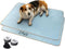 2 Pack Dog Crate Bed Mat - Summer Dog Cooling Mat & Breathable Kennel Pad , Washable Thin Latex Dog Crate Pad with 10 Adhesive Round Hook and Loop...