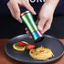 Rainbow Salt And Pepper Shakers, Kyraton Titanium Plating Stainless Steel Salt And Pepper Grinders Refillable Pepper Grinder, Pepper Mill, Salt Gr...