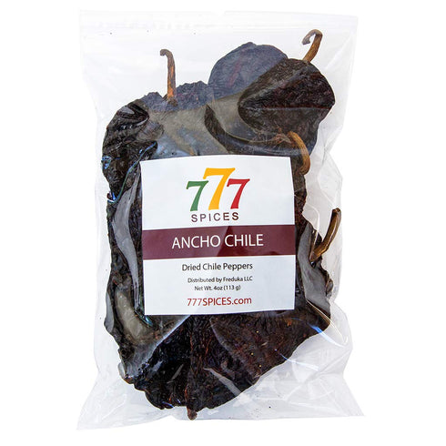 4oz Ancho Poblano Dried Whole Chiles Peppers, Chili Pods for Authentic Mexican Food, Chile Seco...