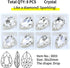 DONGZHOU Teardrop Crystal Rhinestones, Large Rhinestones Glitter Stones Glass Gemstones for Crafts, Jewelry Making, Shoes, Clothes, 30 x 20 mm, 8 ...