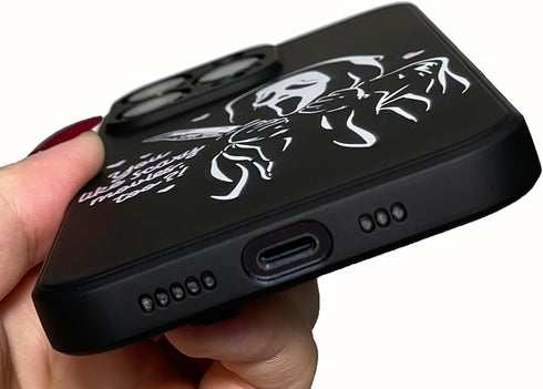 Cool Ghost Face Case for iPhone 15 Pro 6.1 inch, Scream Horror Movie Anime Printed, Fashion Cute Skull Skeleton Design for Women Men Boys Girls So...