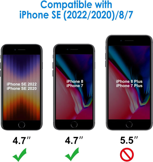JETech Privacy Screen Protector for iPhone SE 3/2 (2022/2020 Edition), iPhone 8 and iPhone 7, Anti-Spy Tempered Glass Film, 2-Pack...