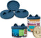 3 Pack Small Cat Food Can Lids, Silicone Pet Food Can Lids Covers for 3 oz 2.5 oz Cat Food Cans, Dark Blue...