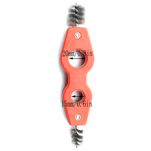 LQ Industrial Copper Pipe Cleaner 4 in 1 Copper Tubing Brush Battery Post Cleaning Brush Tool Red...
