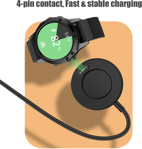 Garmin Watch Charger, Ankky 1m USB Charging Cable Stand Station Date Compatible with Garmin Vivoactive 3 4 4S/Fenix 6/6S/6X, Fenix 5/5S/5X / Venu ...