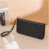 Women's wallet Large capacity travel zipper wallet multi card men's mobile phone change wallet (Black)...