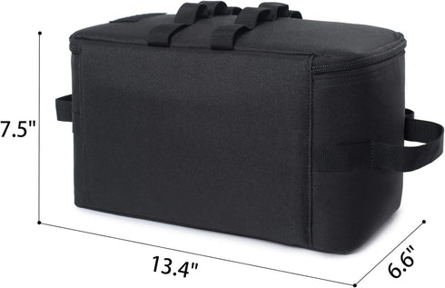Tactical Camping Storage Bag 11L Tactical Utility Tote Bag Camping Cookware Organizer Trunk Organizer with Shoulder Strap (Black)...