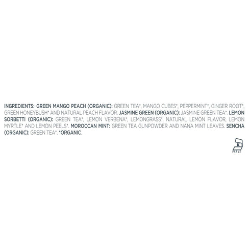 Tea Forte Green Tea Assortment Single Steeps Loose Leaf Premium Tea Gift Set Sampler, 15 Count 3 of Each Assorted Blends, Pre-Portioned Single Ser...