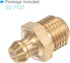 Brass Straight Grease Fitting, | M10x1mm Metric | Hydraulic Grease Nipple - (Applications: for Replacing Missing or Broken Oil Fitting), 20-Pieces...