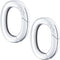 2pcs Sterling Silver Lobster Clasp 925 Oval Pearl Necklace Shortener Enhancer Spring Wedding Ring Connector Carabiner Snap Clip Lock for Women...