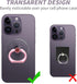 Pink Jsoerpay Clear Phone Ring Holder 2 Pack, Transparent Cell Phone Ring Grip 360°Rotation Finger Ring Stand, Phone Kickstand Compatible with Mos...