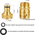 Garden Hose Quick Connect Solid Brass 3/4 inch GHT External Thread Quick Connect Fittings Male Quick Connector 4 Set...