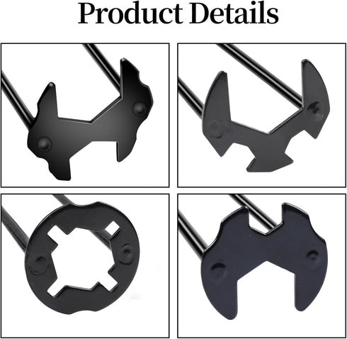 Basin Wrench, 7 Sizes Sink Wrench Set Universal Under Sink Plumbers Wrench, Multifunctional Sink Wrench Universal Under Sink Plumbers Wrench, Fauc...
