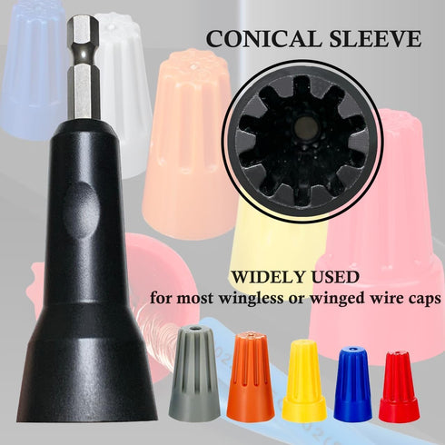 Nut Twister,Nut Twister for Drill,Nut Twister Tool -2PCS Black Nut Driver With 1/4 In Chuck,Enhanced Wiring Efficiency...