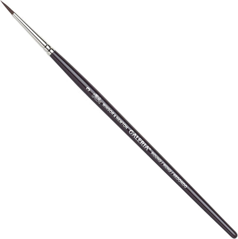 Winsor & Newton Galeria Round Short Handle Brush, Size 3, Silver...