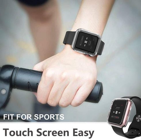 HANKN 2 Pack Clear Case for Apple Watch Series 9 8 7 45mm / Series 6 5 4 Se 44mm Case, Soft TPU Cover Shell Shockproof Iwatch Bumper [No Front Scr...