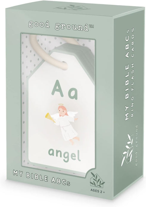 Bible ABC Flash Cards Preschool Sunday School Toys Christian Homeschool Alphabet Ring Cards Toddler ABC Phonic Letters & Words...
