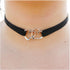 Punk Leather Choker Necklace Silver Heart Collar Chain Necklace Black Hollow Love Heart Necklace Chain Retro Velvet Choker Necklace Chain Jewelry ...