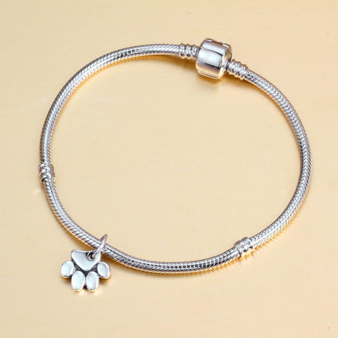 Paw Print Animal Charms 925 Sterling Silver Dangle Large Hole Beads for Pandora European Bracelet...