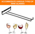 uxcell 1Pcs Wine Glass Rack, 10.43 Inch Iron Wine Glasses Rack Under Cabinet Stemware Rack - Wall Mountable Wine Glass Holder Storage Hanger for B...
