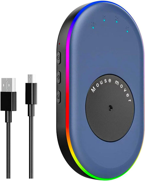 Ultra Slim Mouse Mover with Adjustable Interval Timer, Undetectable & Noiseless Jiggler Simulates Realistic Movement, Driver-Free Shaker for Keepi...