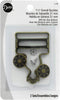 Dritz 6-38 Overall Buckles with No-Sew Buttons for 1-1/4-Inch, Antique Brass 2-Count...