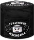 I'd Rather Be Making Rice Pressure Cooker Cover Round Dust Cover Black Funny Designs Air Fryer Cover Kitchen Appliance...