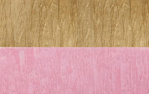 Pink and Dark Metallic Gold Crepe Paper Streamers; Made in USA...