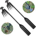 Stainless Weeding Artifact Uprooting Weeding Tool, Weed Puller Tool 4 Teeth Dual Purpose Forged Weed Puller, Multifunctional Manual Weeders for Ga...