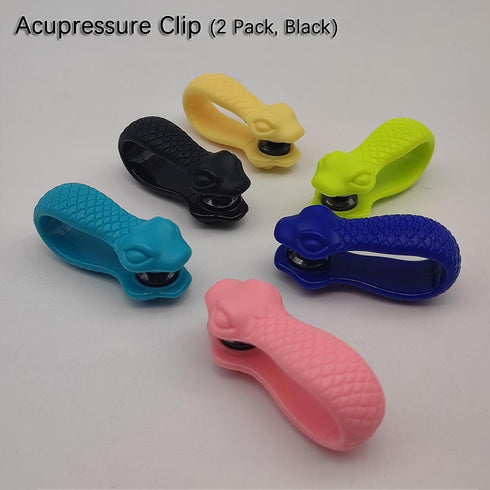 2 Pcs Acupressure Clips, Migraine Relief Clips with Serpentine Pattern, LI4 Massage Clips for Men/Women, Plastic Tiger Mouth Rubdown Clips for Hea...