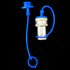 2sets 1/2 ISO A+ISO 5675 Hydraulic Coupler Male Dust Cap and Female Plug Cover,Hydraulic Quick Disconnects Port Plug Cover Fittings, Yellow + blue...
