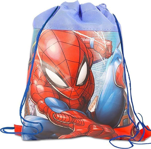 Marvel Spider-man Tote Bag Bundle - Spiderman Tote Bag Set With Kids Spiderman Drawstring Bag And Stickers (Spiderman Reusable Tote Bag)...