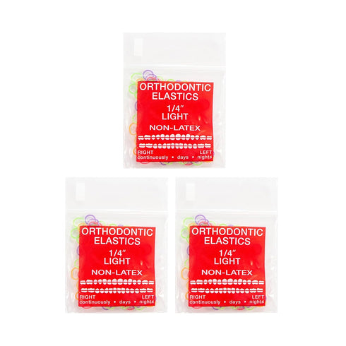 JMU Orthodontic Elastics 1/4 Light, 300 Pack, Neon, Orthodontic Rubber Bands Latex Free Intraoral Elastic Bands Made in USA...