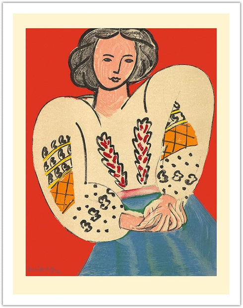 Romanian Blouse (La Blouse Roumaine) - From an Original Color Lithograph by Henri Matisse c.1940 - Fine Art Matte Paper Print (Unframed) 11x14in...