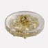 Clear Acrylic Pink Resin Flower Golden Metal Base Shank Buttons 20 Pcs - 18mm, 23/32"...