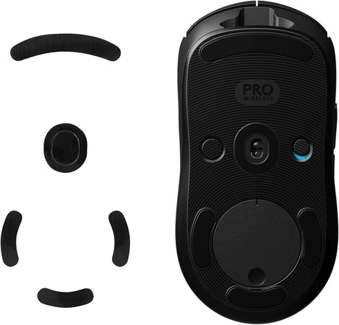 kwmobile Mouse Feet Replacement Compatible with Logitech G Pro Wireless Gaming Computer Mouse Skates Sticker - Black...