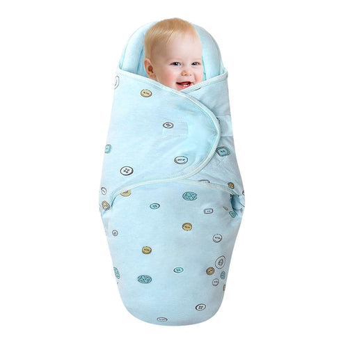Baby Swaddle Blankets, Unisex Baby Blanket Wrap for Newborn Baby Boys Girls, Skin Friendly Wearable Swaddle Sleep Sack Made of Combed Cotton (Butt...