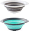 Collapsible Strainer/Colander(5 Quarts),Set of 2-Piece Food-Grade Silicone Kitchen Filter,Kitchen Folding Strainer for Pasta,Veggies and Fruits,Di...