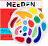 MEEDEN Porcelain Paint Palette, Ceramic Watercolor Pallet Mixing Tray, Rose Shaped Design...